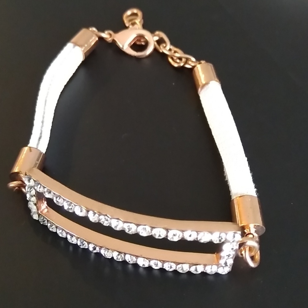 Add On ! Rose gold and crystal bracelet
